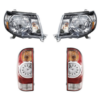 Pacific Best® - 4-Piece Kit (Driver and Passenger Side Headlights, Driver and Passenger Side Tail Lights) (Standard Line)