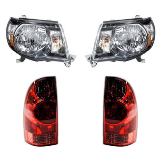 Pacific Best® - 4-Piece Kit (Driver and Passenger Side Headlights, Driver and Passenger Side Tail Lights) (Standard Line)