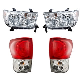 Pacific Best® - 4-Piece Kit (Driver and Passenger Side Headlights, Driver and Passenger Side Tail Lights) (Standard Line)
