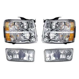Pacific Best® - 4-Piece Kit (Driver and Passenger Side Headlights, Driver and Passenger Side Fog Lights) (Standard Line)