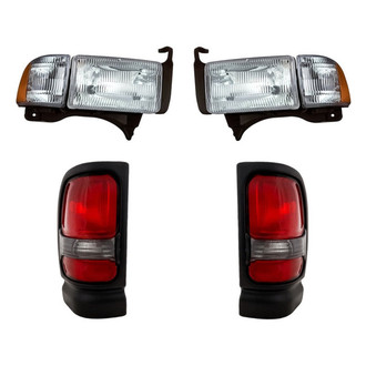 Pacific Best® - 4-Piece Kit (Driver and Passenger Side Headlights, Driver and Passenger Side Outer Tail Lights) (Standard Line)