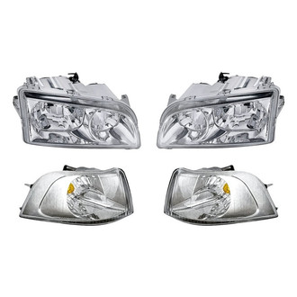 Pacific Best® - 4-Piece Kit (Driver and Passenger Side Headlights, Driver and Passenger Side Turn Signal/Corner Lights) (Standard Line)