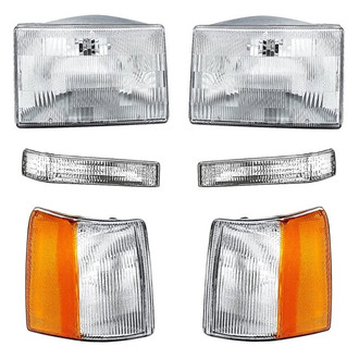 Pacific Best® - 6-Piece Kit (Driver and Passenger Side Headlights, Driver and Passenger Side Turn Signal/Corner Lights, Driver and Passenger Side Turn Signal/Parking Lights) (Standard Line)