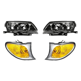 Pacific Best® - 4-Piece Kit (Driver and Passenger Side Headlights, Driver and Passenger Side Turn Signal/Corner Lights) (Standard Line)