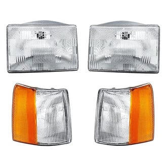 Pacific Best® - 4-Piece Kit (Driver and Passenger Side Headlights, Driver and Passenger Side Turn Signal/Corner Lights) (Standard Line)