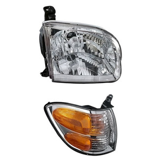 Pacific Best® - 2-Piece Kit (Passenger Side Headlight, Passenger Side Turn Signal/Corner Light) (Standard Line)