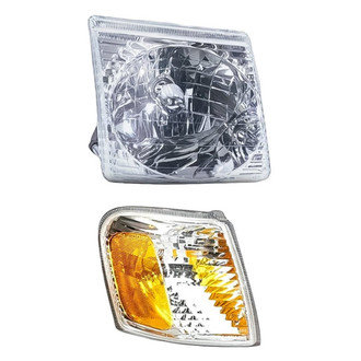 Pacific Best® - 2-Piece Kit (Passenger Side Headlight, Passenger Side Turn Signal/Corner Light) (Standard Line)