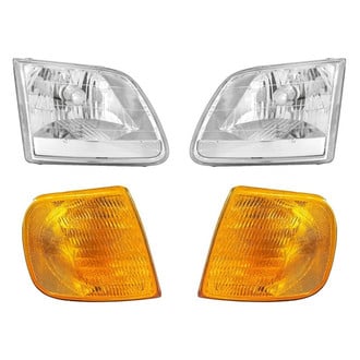 Pacific Best® - 4-Piece Kit (Driver and Passenger Side Headlights, Driver and Passenger Side Turn Signal/Corner Lights) (Standard Line)