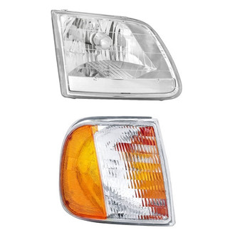 Pacific Best® - 2-Piece Kit (Passenger Side Headlight, Passenger Side Turn Signal/Corner Light) (Standard Line)