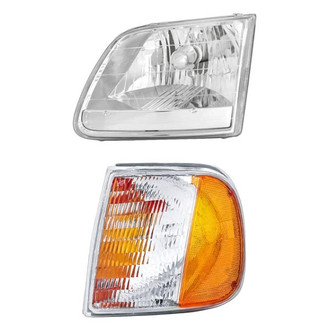 Pacific Best® - 2-Piece Kit (Driver Side Headlight, Driver Side Turn Signal/Corner Light) (Standard Line)