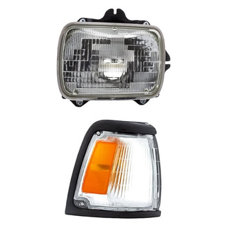 Pacific Best® - 2-Piece Kit (Passenger Side Headlight, Passenger Side Turn Signal/Corner Light) (Standard Line)