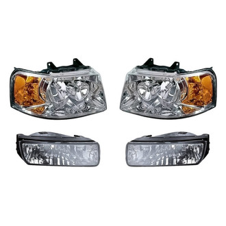 Pacific Best® - 4-Piece Kit (Driver and Passenger Side Headlights, Driver and Passenger Side Fog Lights) (Standard Line)