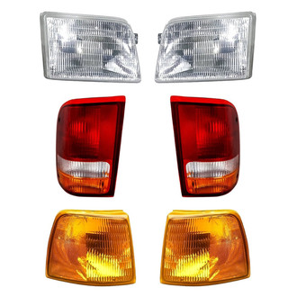 Pacific Best® - 6-Piece Kit (Driver and Passenger Side Headlights, Driver and Passenger Side Tail Lights, Driver and Passenger Side Turn Signal/Corner Lights) (Standard Line)
