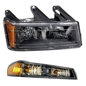 Pacific Best® - 2-Piece Kit (Passenger Side Headlight, Passenger Side Turn Signal/Parking Light) (Standard Line)
