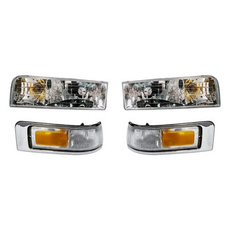 Pacific Best® - 4-Piece Kit (Driver and Passenger Side Headlights, Driver and Passenger Side Turn Signal/Corner Lights) (Standard Line)