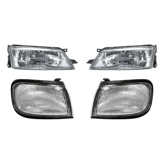 Pacific Best® - 4-Piece Kit (Driver and Passenger Side Headlights, Driver and Passenger Side Turn Signal/Corner Lights) (Standard Line)