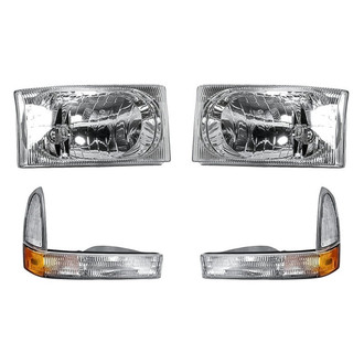 Pacific Best® - 4-Piece Kit (Driver and Passenger Side Headlights, Driver and Passenger Side Turn Signal/Parking Lights) (Standard Line)