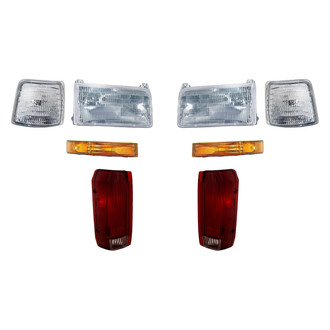 Pacific Best® - 8-Piece Kit (Driver and Passenger Side Headlights, Driver and Passenger Side Tail Lights, Driver and Passenger Side Turn Signal/Corner Lights, Driver and Passenger Side Turn Signal/Parking Lights ) (Standard Line)