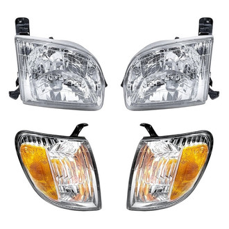 Pacific Best® - 4-Piece Kit (Driver and Passenger Side Headlights, Driver and Passenger Side Turn Signal/Corner Lights) (Standard Line)