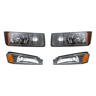 Pacific Best® - 4-Piece Kit (Driver and Passenger Side Headlights, Driver and Passenger Side Turn Signal/Parking Lights) (Standard Line)