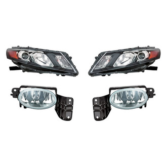 Pacific Best® - 4-Piece Kit (Driver and Passenger Side Headlights, Driver and Passenger Side Fog Lights) (Standard Line)
