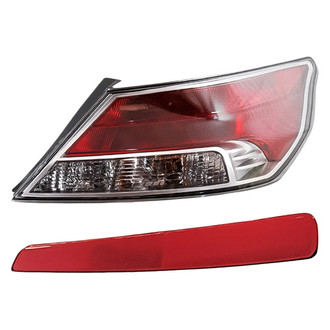 Pacific Best® - Replacement 2-Piece Kit (Passenger Side Tail Light, Rear Passenger Side Bumper Reflector) (Standard Line)