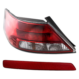 Pacific Best® - Replacement 2-Piece Kit (Driver Side Tail Light, Rear Driver Side Bumper Reflector) (Standard Line)