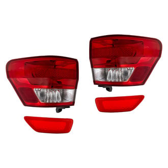 Pacific Best® - Driver and Passenger Side Replacement 4-Piece Kit (Driver and Passenger Side Outer Tail Lights, Rear Driver and Passenger Side Bumper Reflectors) (Standard Line)