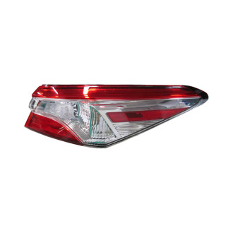 Pacific Best® - Passenger Side Outer Replacement Tail Light Lens and Housing (NSF Certified)