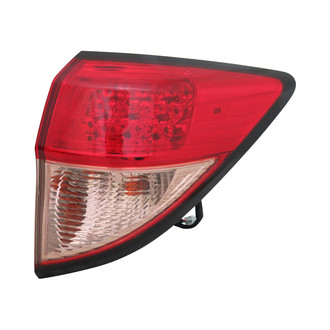 Pacific Best® - Passenger Side Outer Replacement Tail Light Lens and Housing (CAPA Certified)