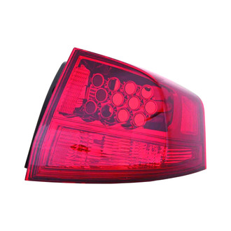 Pacific Best® - Passenger Side Outer Replacement Tail Light Lens and Housing (CAPA Certified)