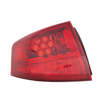 Pacific Best® - Driver Side Outer Replacement Tail Light Lens and Housing (CAPA Certified)