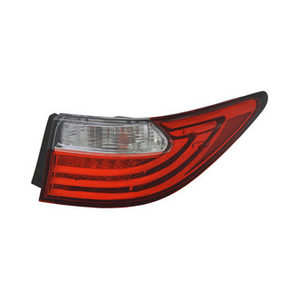 Pacific Best® - Passenger Side Outer Replacement Tail Light Lens and Housing (CAPA Certified)