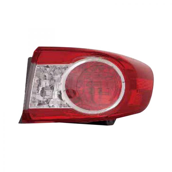 Pacific Best® - Passenger Side Outer Replacement Tail Light Lens and Housing, Toyota Corolla