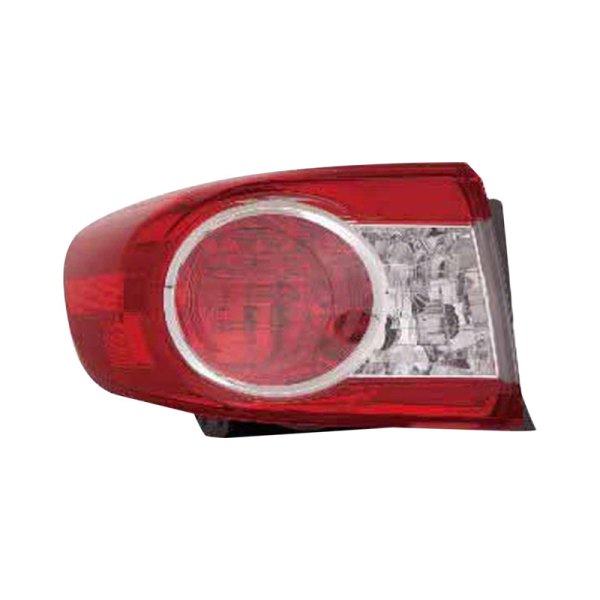 Pacific Best® - Driver Side Outer Replacement Tail Light Lens and Housing, Toyota Corolla