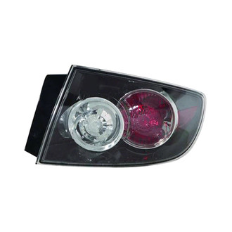 Pacific Best® - Passenger Side Outer Replacement Tail Light Lens and Housing (CAPA Certified)