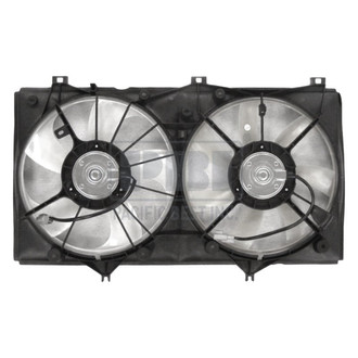 Pacific Best® - Driver Side / Passenger Side Dual Radiator and Condenser Fan Assembly