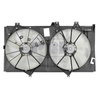 Pacific Best® - Driver Side / Passenger Side Dual Radiator and Condenser Fan Assembly