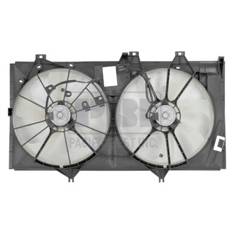 Pacific Best® - Driver Side / Passenger Side Dual Radiator and Condenser Fan Assembly