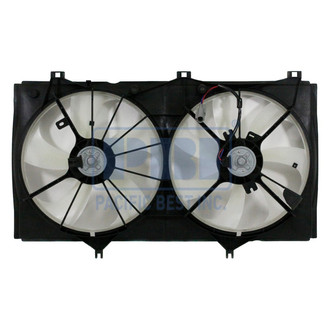 Pacific Best® - Driver Side / Passenger Side Dual Radiator and Condenser Fan Assembly