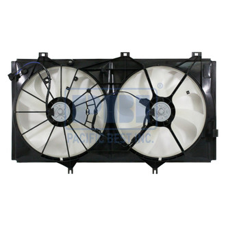 Pacific Best® - Driver Side / Passenger Side Dual Radiator and Condenser Fan Assembly