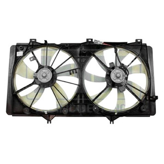 Pacific Best® - Driver Side / Passenger Side Dual Radiator and Condenser Fan Assembly