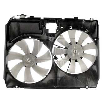 Pacific Best® - Driver Side / Passenger Side Dual Radiator and Condenser Fan Assembly