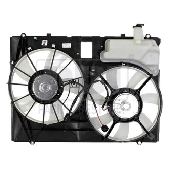 Pacific Best® - Driver Side / Passenger Side Dual Radiator and Condenser Fan Assembly
