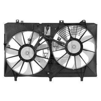 Pacific Best® - Driver Side / Passenger Side Dual Radiator and Condenser Fan Assembly