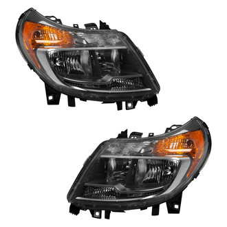 Pacific Best® - Driver and Passenger Side Replacement Headlight Set (NSF Certified)
