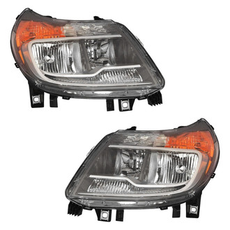 Pacific Best® - Driver and Passenger Side Replacement Headlight Set (NSF Certified)