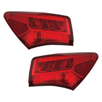 Pacific Best® - Driver and Passenger Side Outer Replacement Tail Lights (Standard Line)