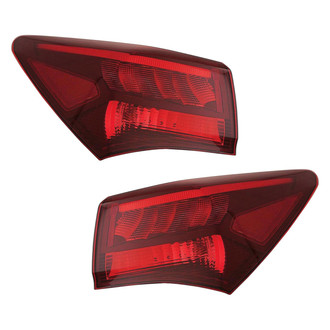 Pacific Best® - Driver and Passenger Side Outer Replacement Tail Lights (Standard Line)