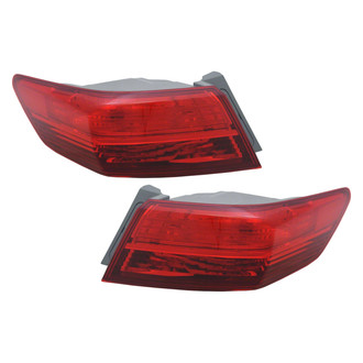 Pacific Best® - Driver and Passenger Side Outer Replacement Tail Lights (Standard Line)